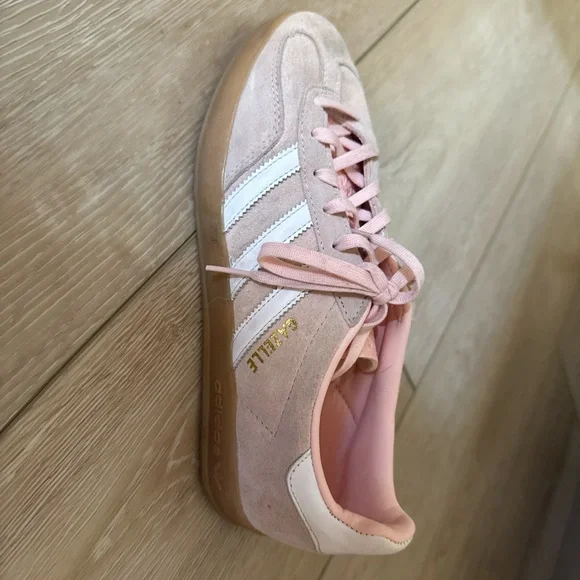 adidas | Shoes | Adidas Pink And White Gazelle Sneakers | Poshmark